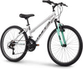 Mountain Hardtail Mountain Bike for Boys/Girls/Men/Women, 20"/24"/26" Sizes, 6 or 21 Speed Shimano Twist Shifting, Front or Dual Suspension, Comfort Saddle, Sleek Colors