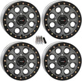 SB-7 Beadlock 15" Wheels Titanium (5+2) Polaris RZR 1000 XP/Ranger XP 900/1000