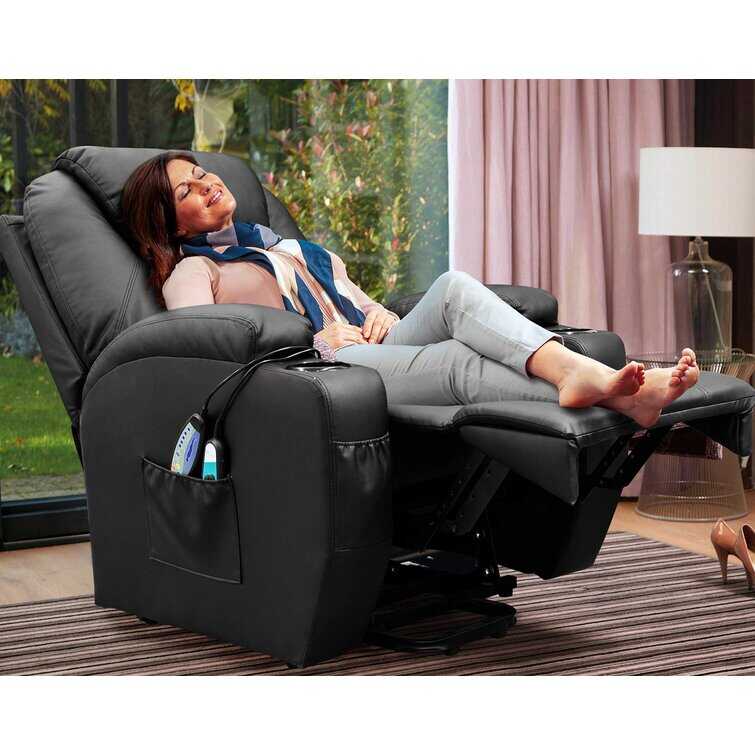 Faux Leather Power Lift Recliner Chair with Massage and Heating Functi - Bed Bath & Beyond