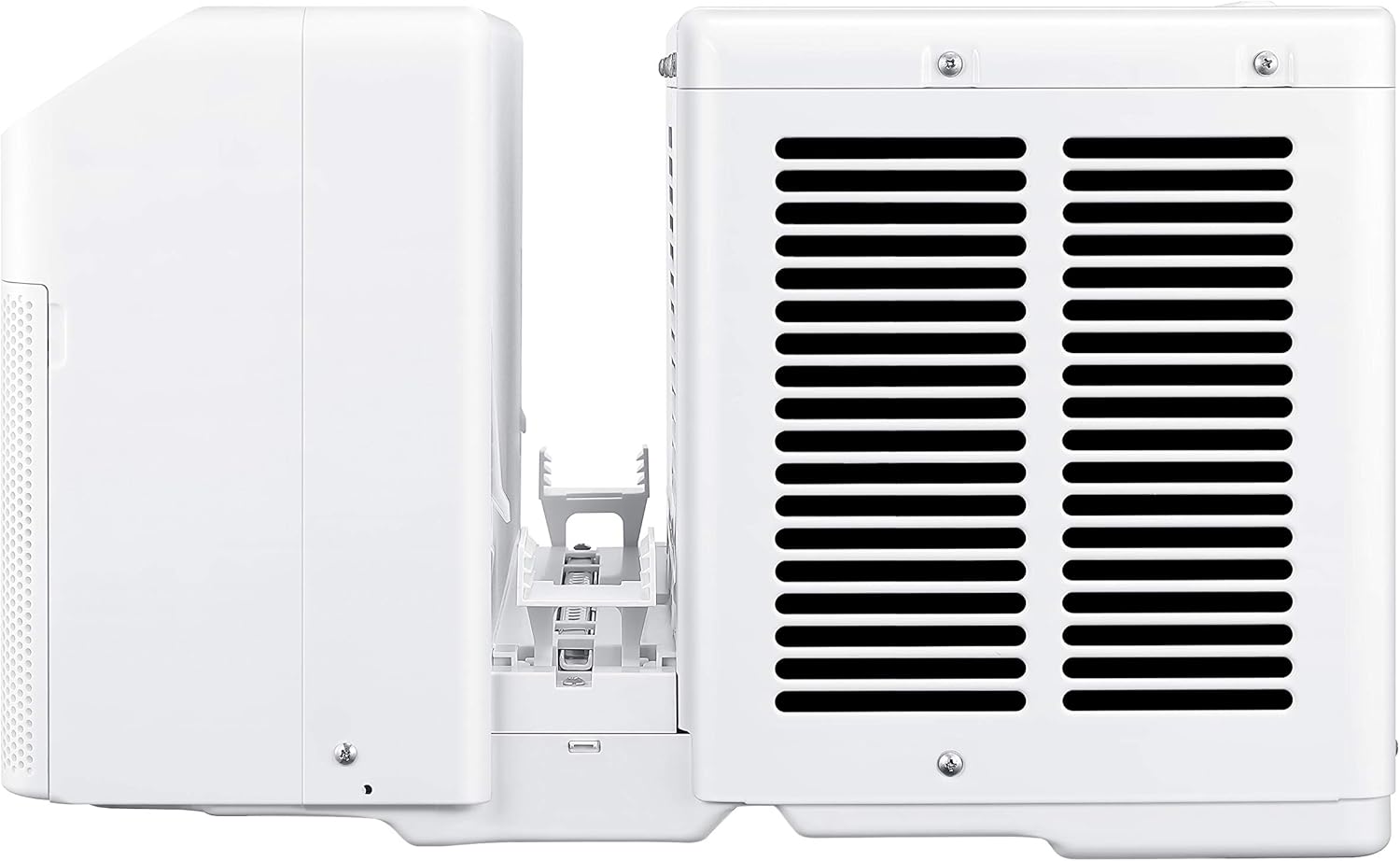 8,000 BTU U Shaped Smart Inverter Window Air Conditioner, Cools up to 350 Sq. Ft., Ultra Quiet with Open Window Flexibility, Works with Alexa/Google Assistant, 35% Energy Savings, Remote Control