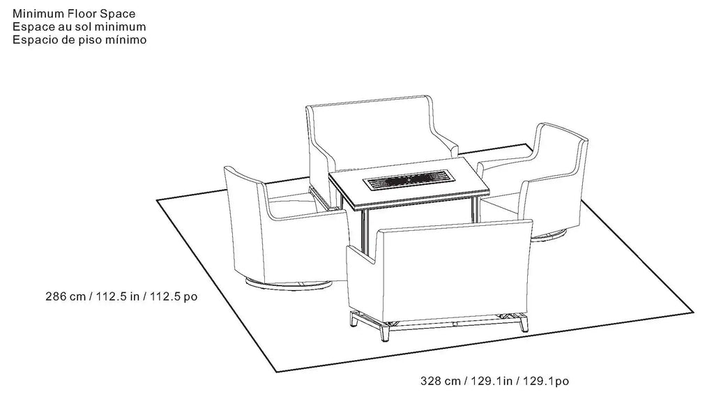 Agio 5-piece Fire Outdoor Seating Set - Bed Bath & Beyond