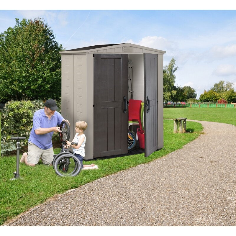 Factor 6 ft. W x 3.5 ft. D Plastic Tool Shed