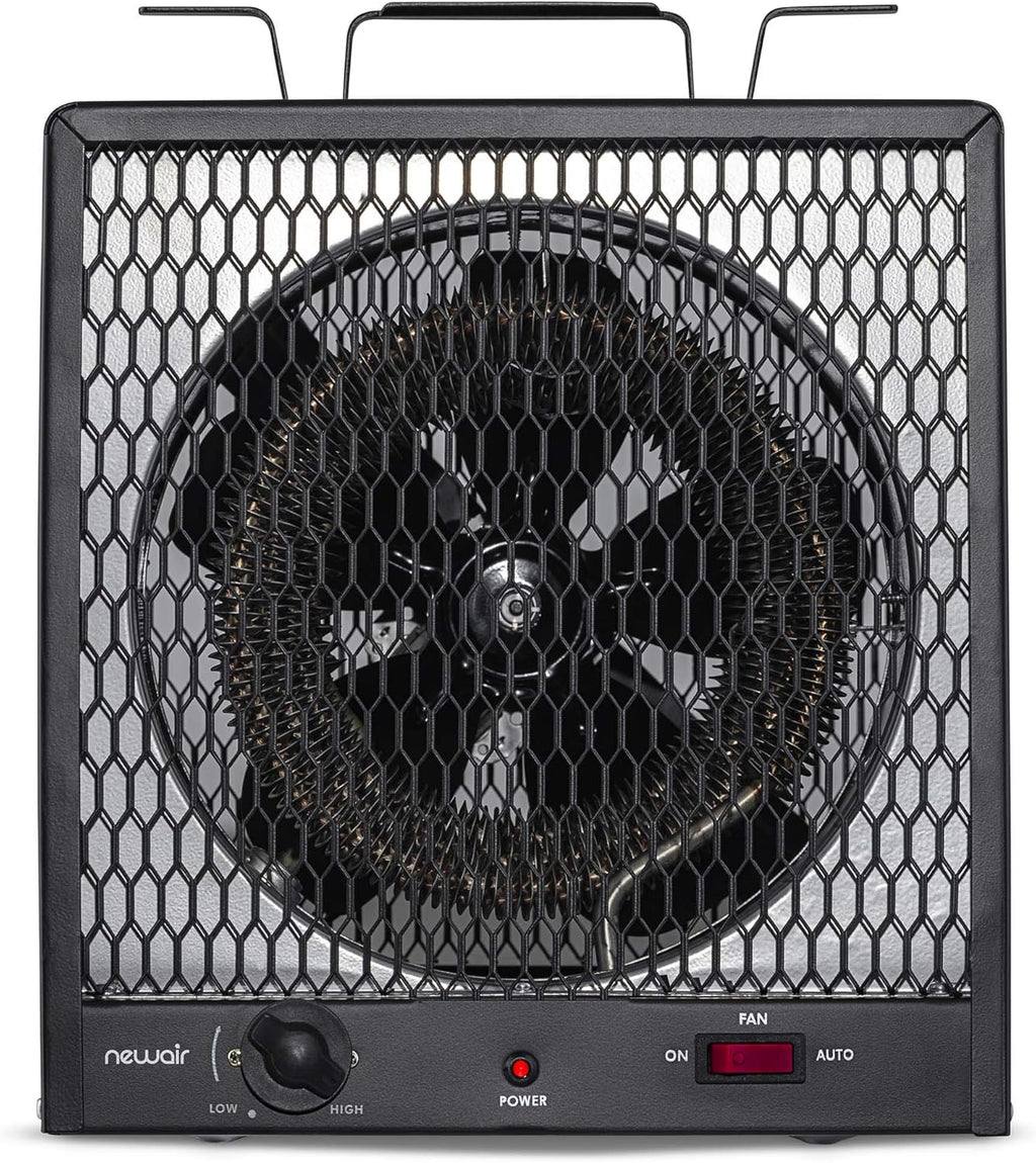 Portable Heater (240V) Portable Electric Garage Heater Heats Up to 600 sq. ft. with 6-Foot Cord Wrap and Carrying Handle | 5600 Watt Portable Electric Shop Heater for Garage and Work Shop