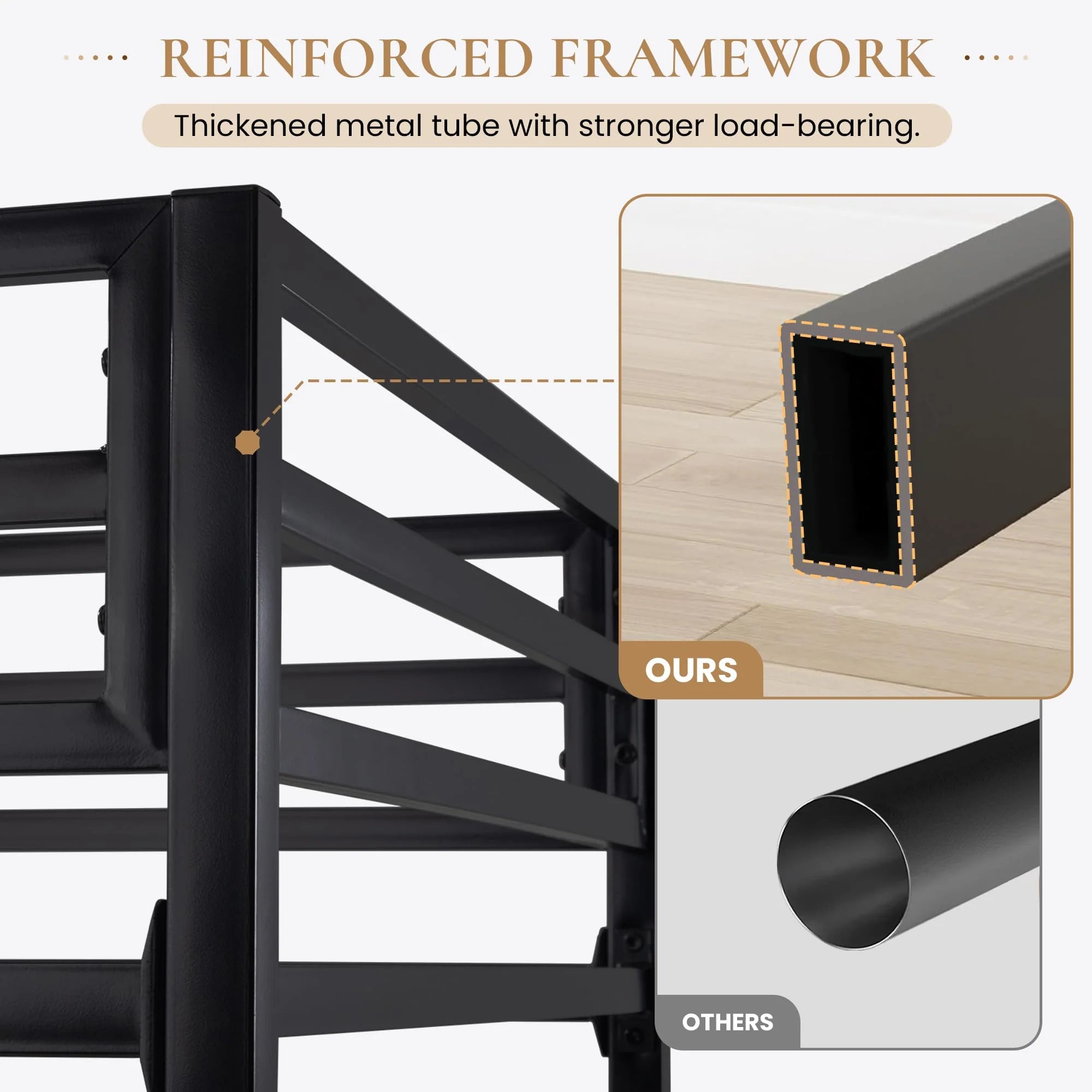 Junior Loft Bed Twin Size, Heavy Duty Twin Bed Frame