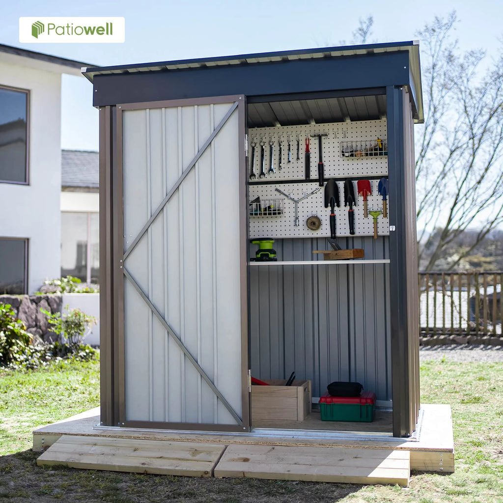 5x3 FT Outdoor Storage Shed for Backyard Garden Patio Lawn