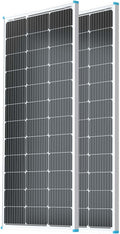 Solar Panel 100 Watt 12 Volt, High-Efficiency Monocrystalline PV Module Power Charger for RV Marine Rooftop Farm Battery and Other Off-Grid Applications, RNG-100D-SS, Single 100W
