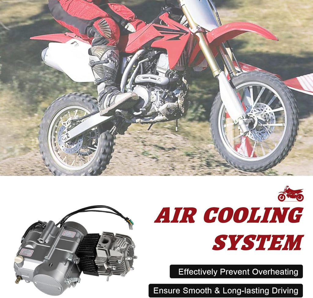 150CC 4 Stroke Engine Motor, Gy6 Single Cylinder Complete Engine Kit for 110cc-150cc Atvs and Go Karts and 11" Long Box Engine Size Scooters High-Flow Oil Pump CVT Carburetor Top Mount