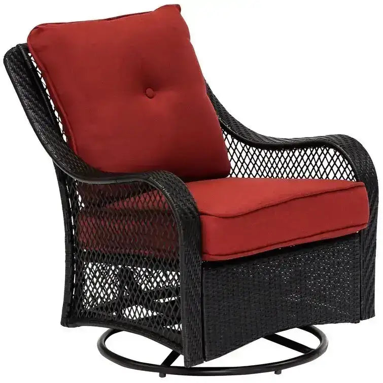 Orleans 5-Piece Steel Patio Fire Pit Conversation Set with Navy Blue C - Bed Bath & Beyond
