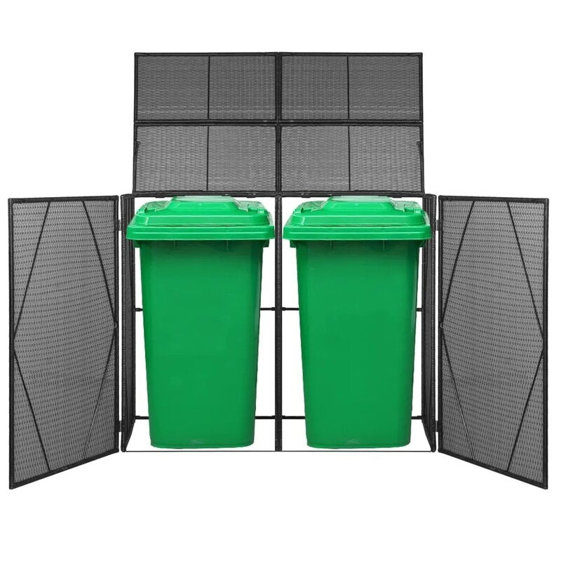 Cresskill 5 ft. W x 3 ft D Plastic Horizontal Garbage Shed