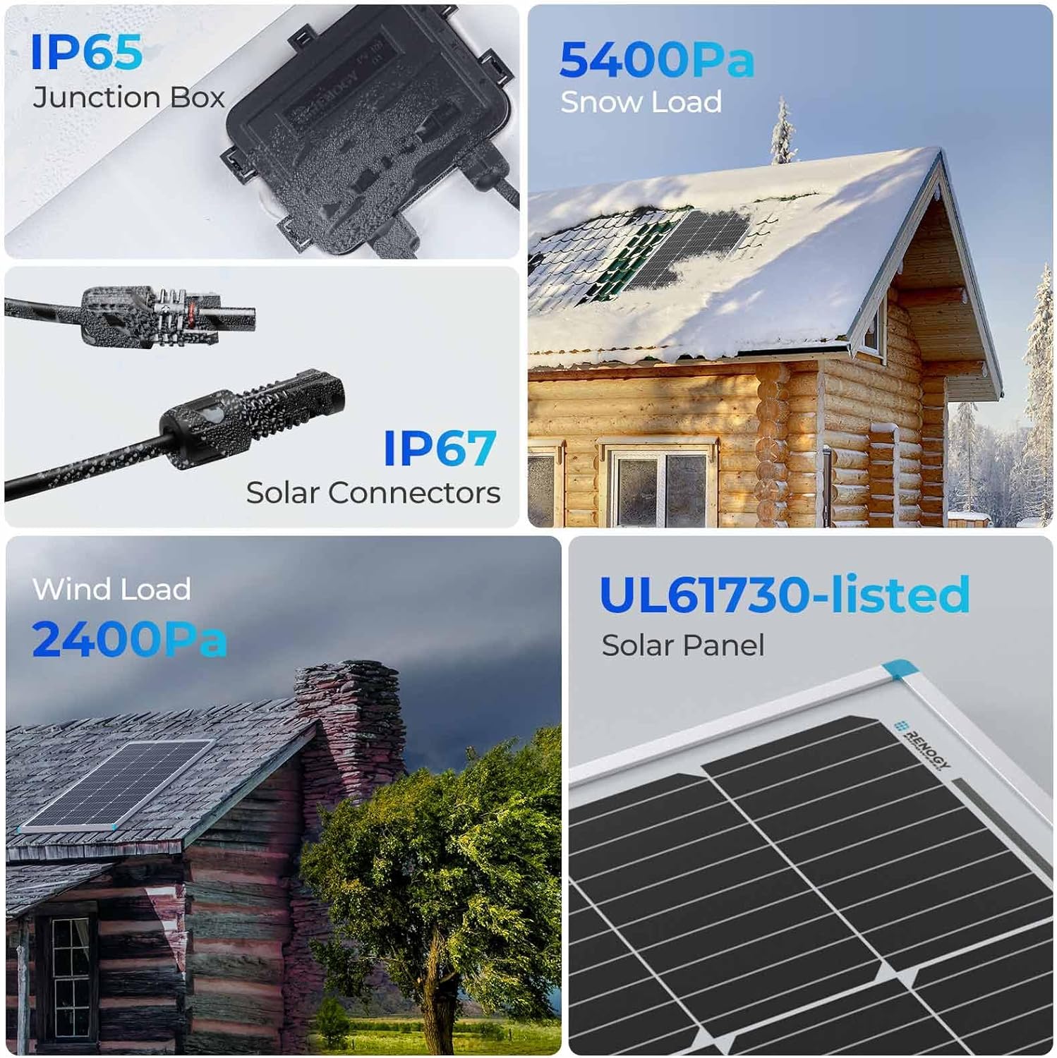 400 Watt 12 Volt Premium 4 Pcs 100W Panel+40A MPPT Charge Controller+ Bluetooth Module Fuse+ Mounting Z Brackets+Adaptor Kit +Tray Cables Set, 400W, Grid 12V Solar Power System