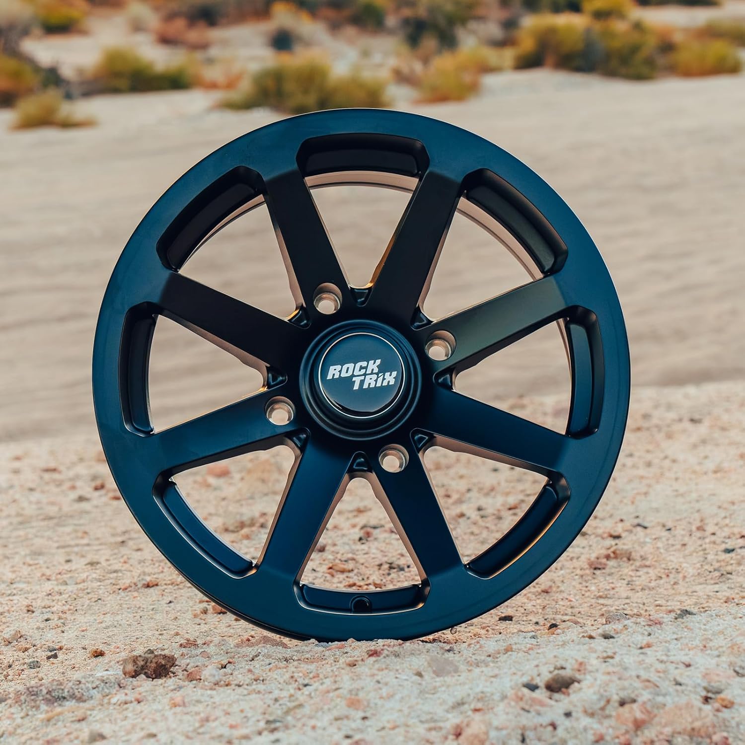 RT102 15in Wheels 15x7 4x137, 4+3 Offset, ATV UTV SxS Rims, Compatible with Can Am Commander Max Defender Max Pro Maverick X3 Maverick Trail, 4/137 Matte Black, Set of 4