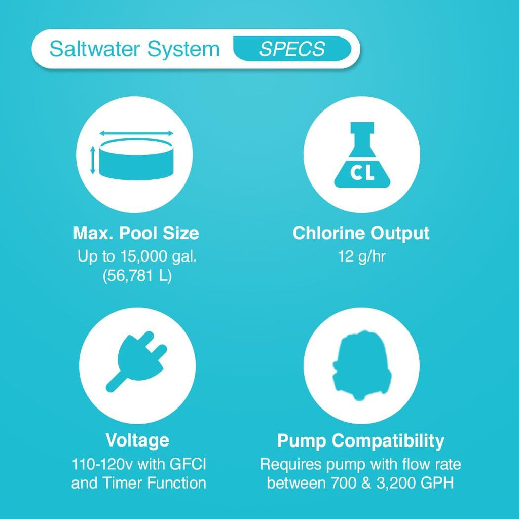 Krystal Clear Saltwater System for Above-Ground Pools up to 15,000 Gallons
