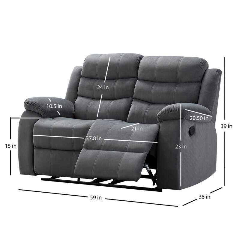Kingstowne 59'' Pillow Top Arm Reclining Loveseat - Bed Bath & Beyond