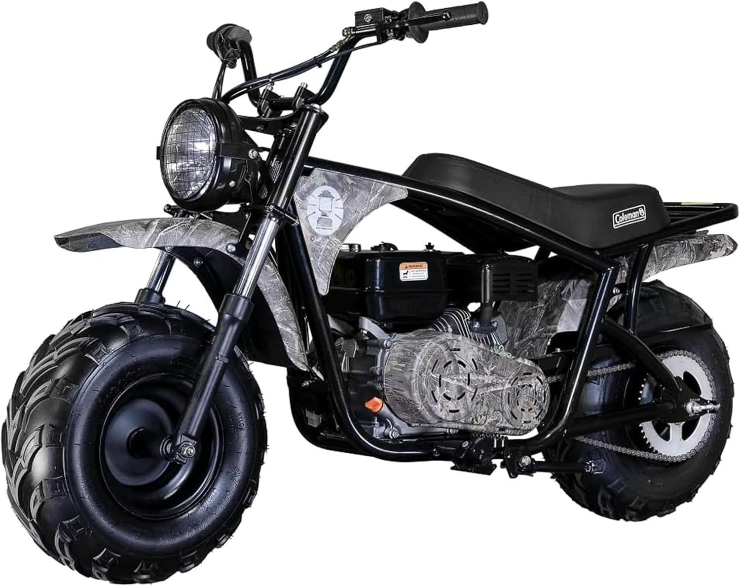 196cc Gas Powered Camo Minibike for Kids and Adults, 1-Cylinder, 4-Stroke, 23 Mph, 200 lbs Maximum Load, Ideal for Off-Road and Trail Riding