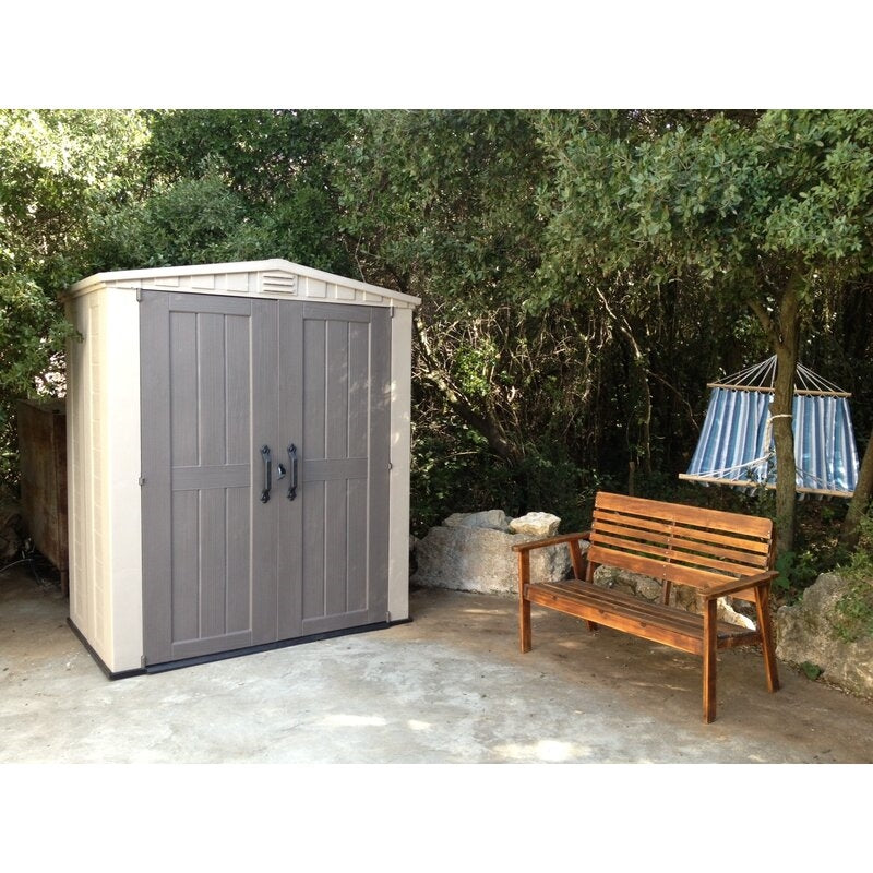 Factor 6 ft. W x 3.5 ft. D Plastic Tool Shed