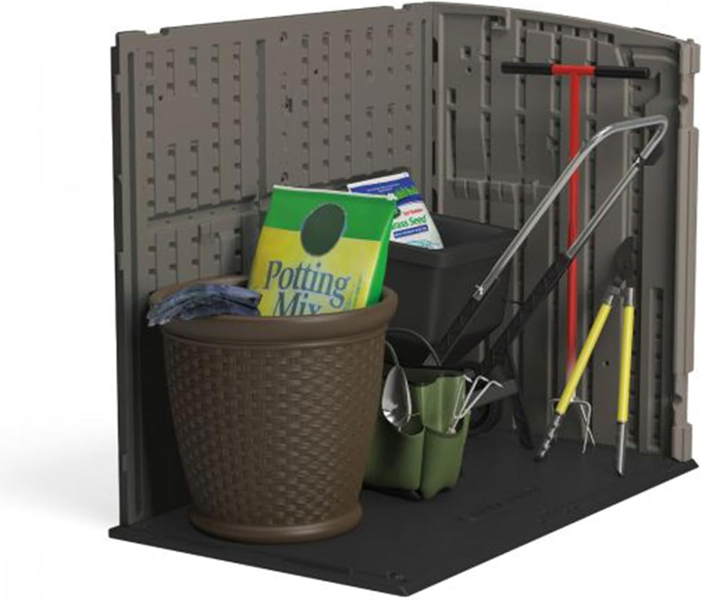 34 Cu. Ft. Horizontal Shed for Outdoor Storage w/Locking System, Stoney/Black