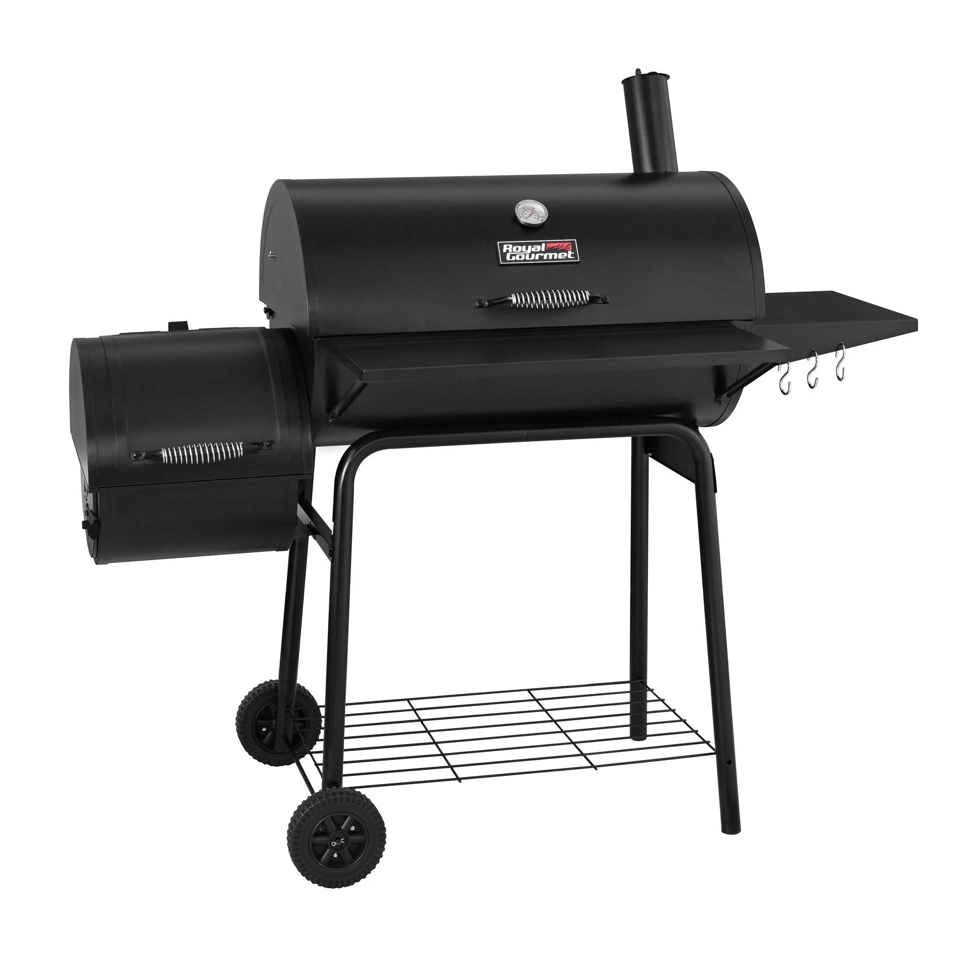 Gourmet 30" BBQ Charcoal Grill and Offset Smoker