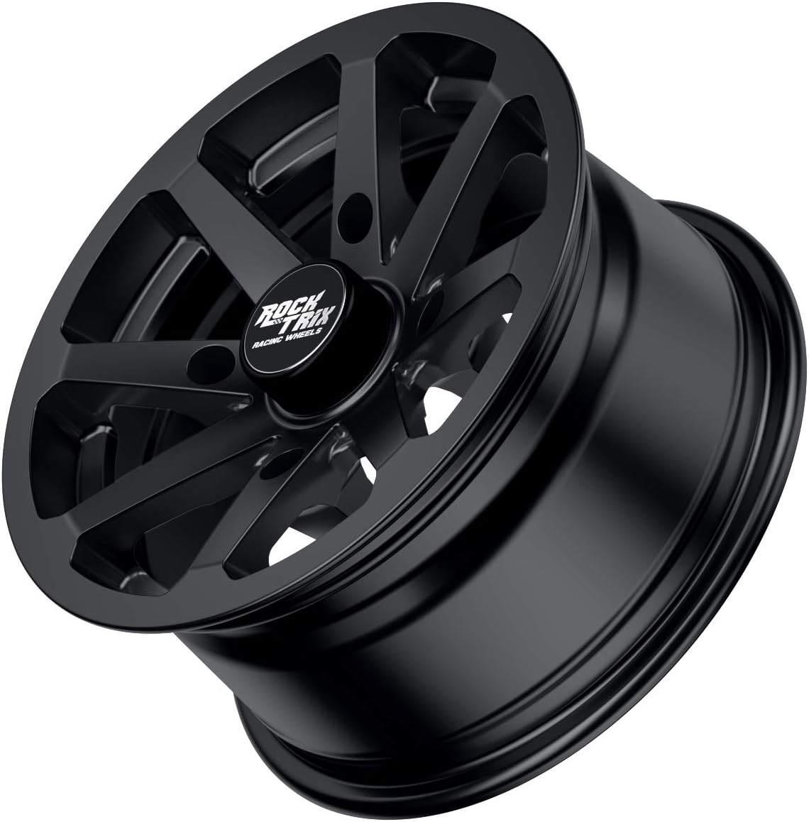 RT102 15in Wheels 15x7 4x137, 4+3 Offset, ATV UTV SxS Rims, Compatible with Can Am Commander Max Defender Max Pro Maverick X3 Maverick Trail, 4/137 Matte Black, Set of 4