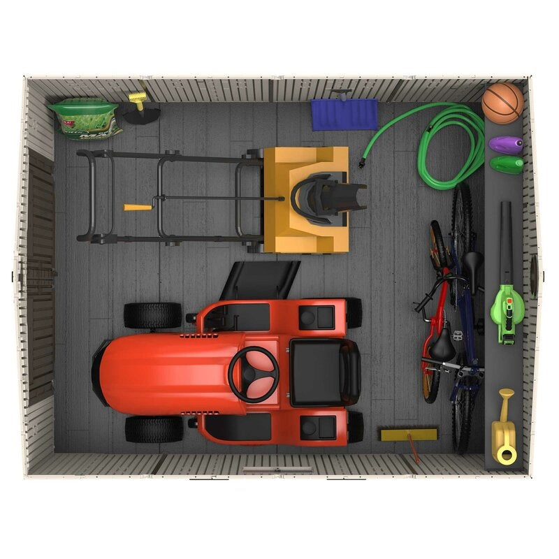 8 ft. W x 12.5 ft. D Plastic Storage Shed