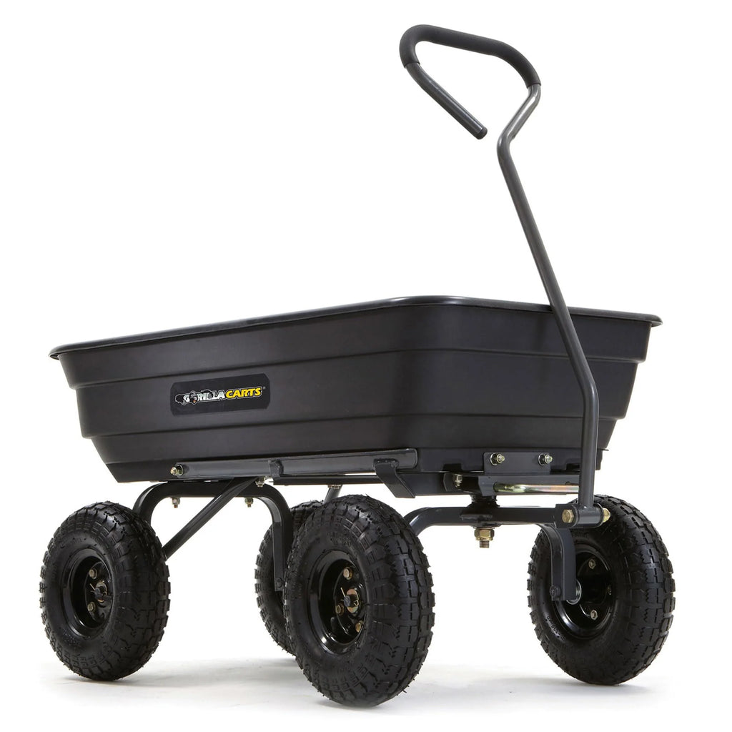 Poly Garden Dump Cart with Easy to Assemble Steel Frame