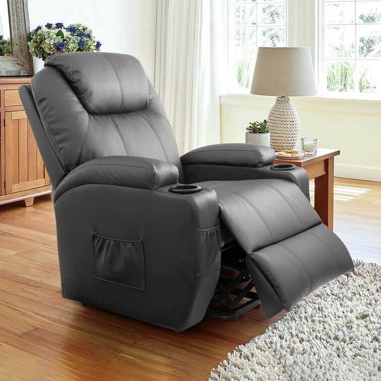 Faux Leather Power Lift Recliner Chair with Massage and Heating Functi - Bed Bath & Beyond