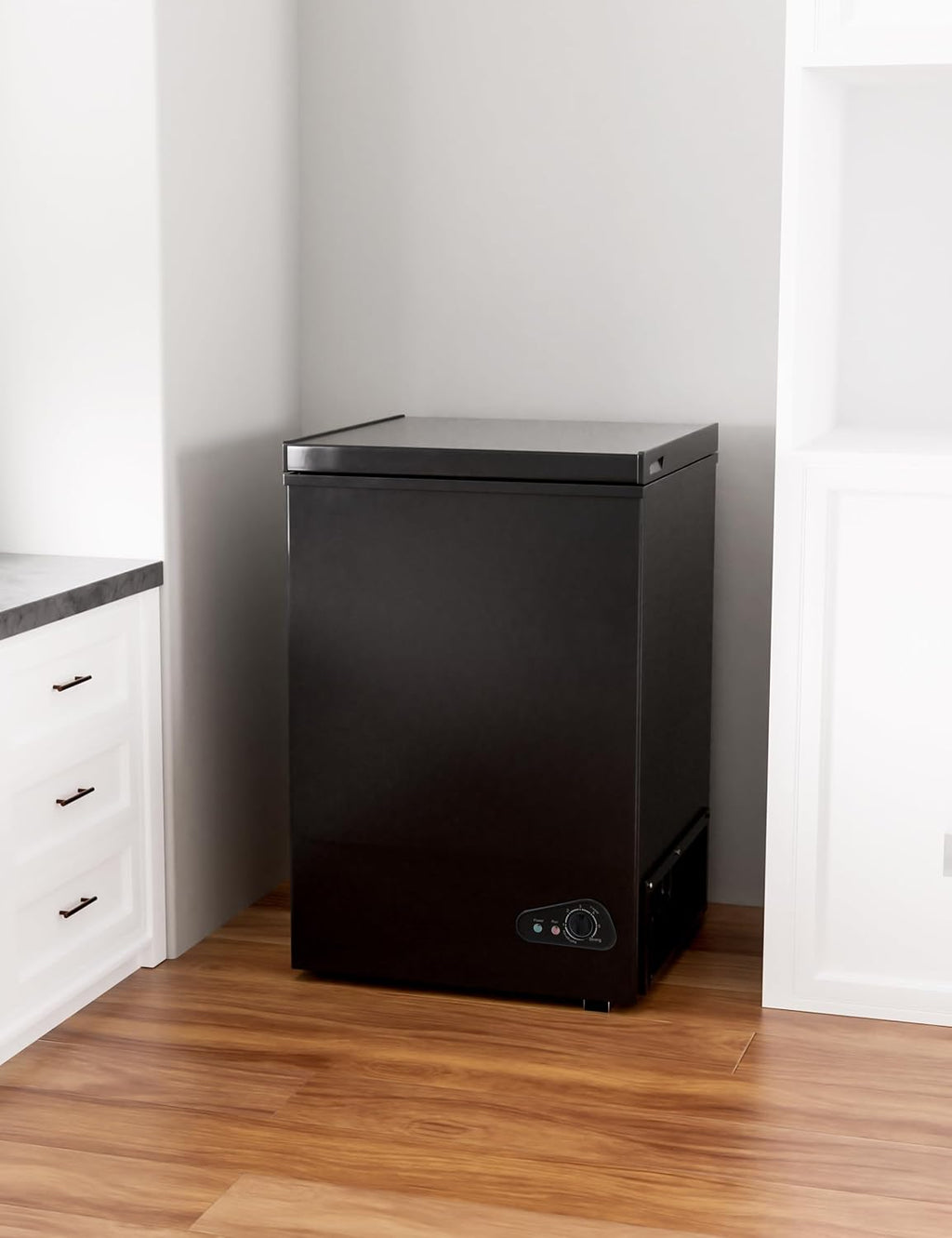 7.0 Cu Ft Chest Freezer - Energy Efficient & Quiet Mini Freezer with Adjustable Thermostat - Compact Deep Freezer for Home, Apartment, and Garage - Removable Basket & Defrost Drain