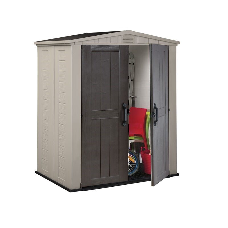 Factor 6 ft. W x 3.5 ft. D Plastic Tool Shed