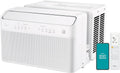 8,000 BTU U Shaped Smart Inverter Window Air Conditioner, Cools up to 350 Sq. Ft., Ultra Quiet with Open Window Flexibility, Works with Alexa/Google Assistant, 35% Energy Savings, Remote Control