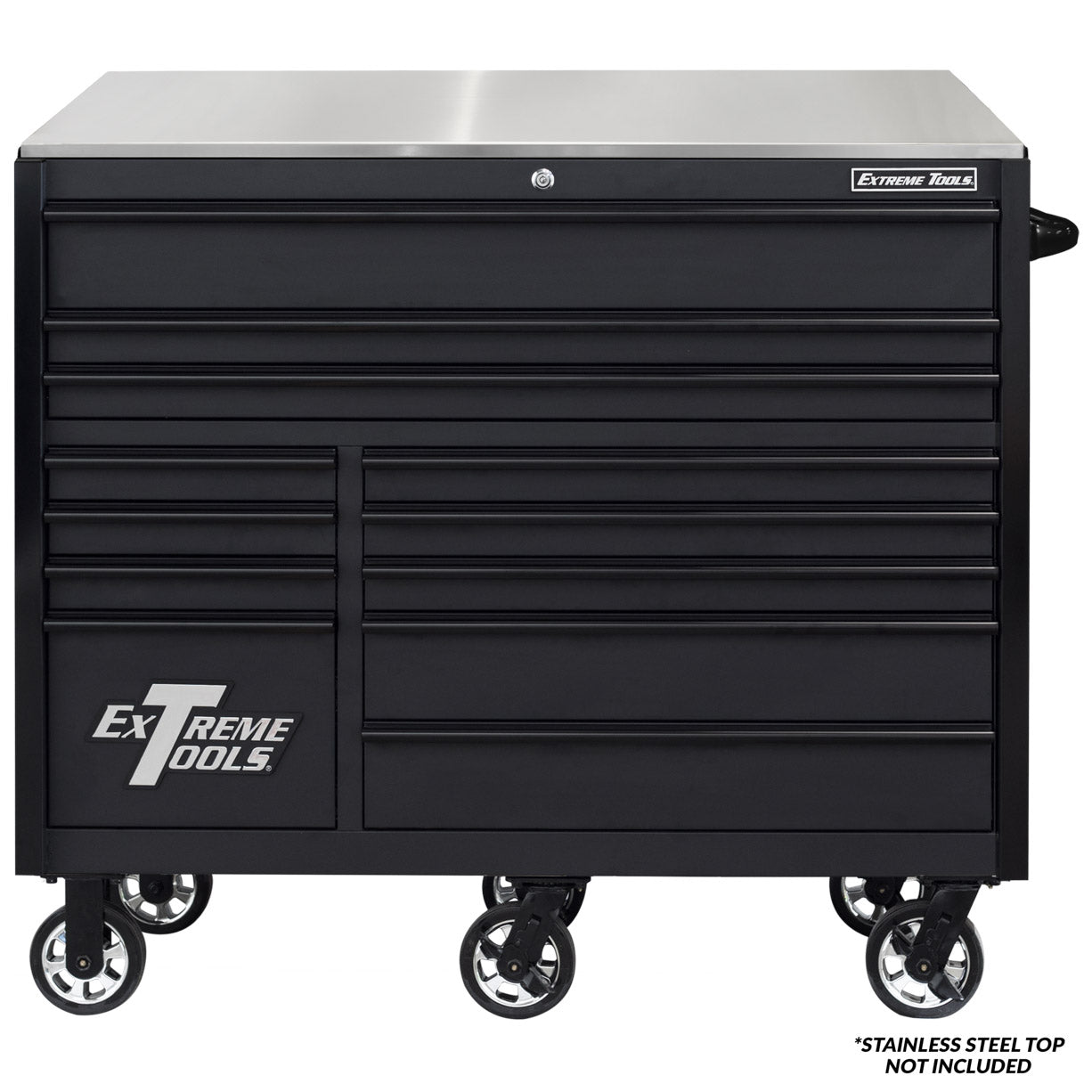 Extreme Tools RX Series 55” 12 Drawer Roller Cabinet with 150 lbs. Slides