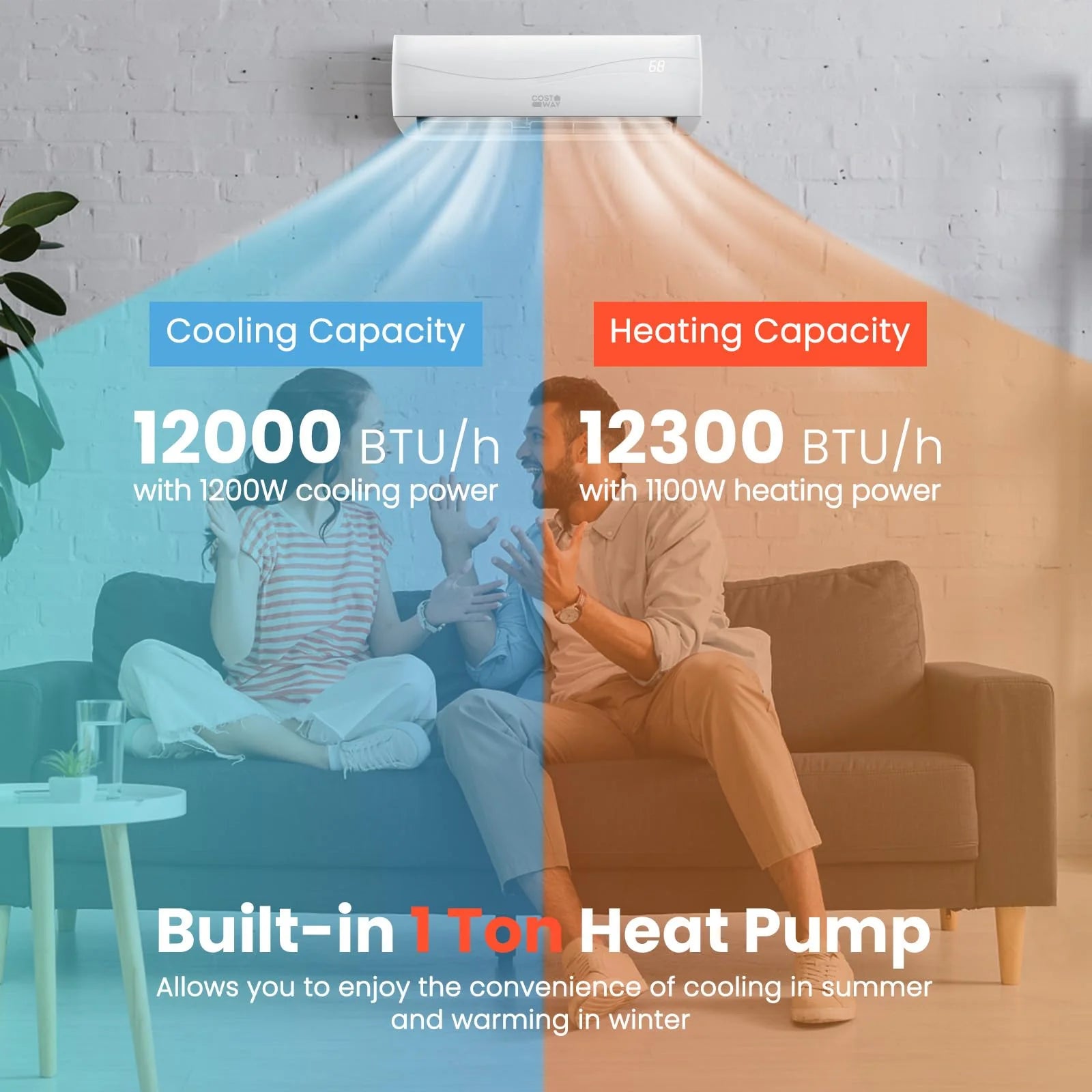 12000BTU Mini Split Air Conditioner& Heater
