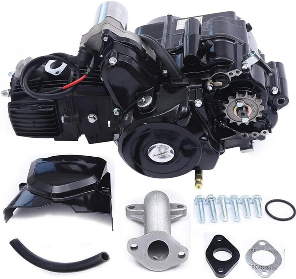 150CC 4 Stroke Engine Motor, Gy6 Single Cylinder Complete Engine Kit for 110cc-150cc Atvs and Go Karts and 11" Long Box Engine Size Scooters High-Flow Oil Pump CVT Carburetor Top Mount