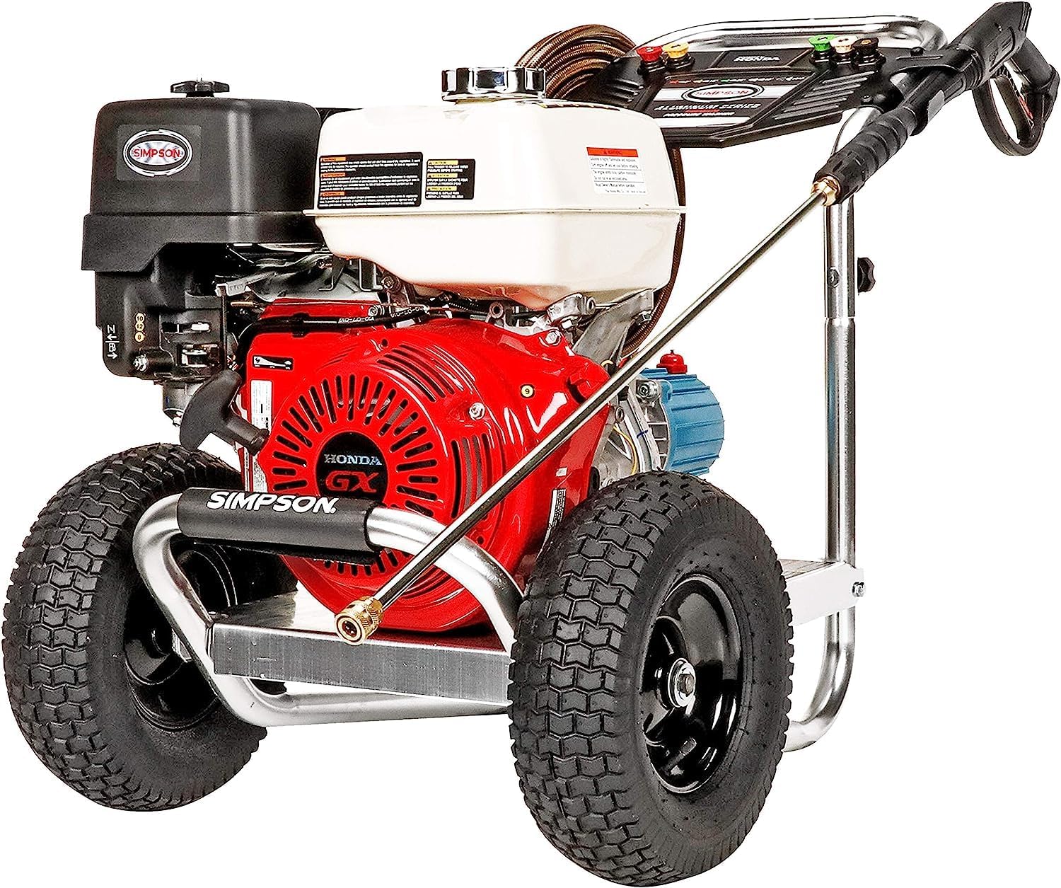 Cleaning ALH3425 Aluminum Series 3600 PSI Gas Pressure Washer, 2.5 GPM, Honda GX200 Engine, Includes Spray Gun and Extension Wand, 5 QC Nozzle Tips, 5/16-inch x 35-foot MorFlex Hose.