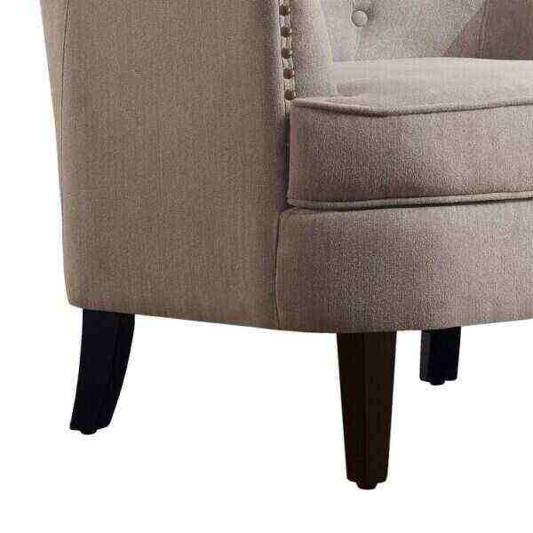 Elroy 32” Wide Tufted Wingback Chair and Ottoman - Bed Bath & Beyond