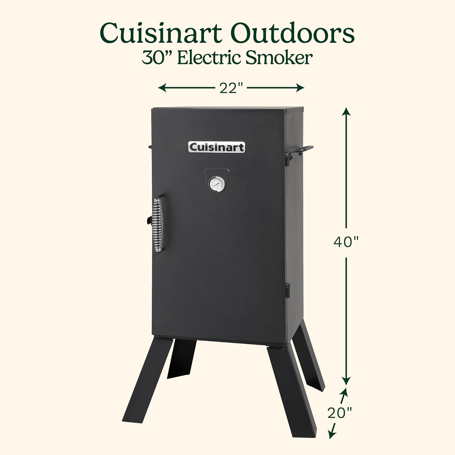 30" Electric Smoker, 3 Adjustable Racks, Large Capacity BBQ Meat Smoker, Water & Wood Trays for Smoked Meat, Brisket, Salmon & Jerky, Adjustable Temperature Control
