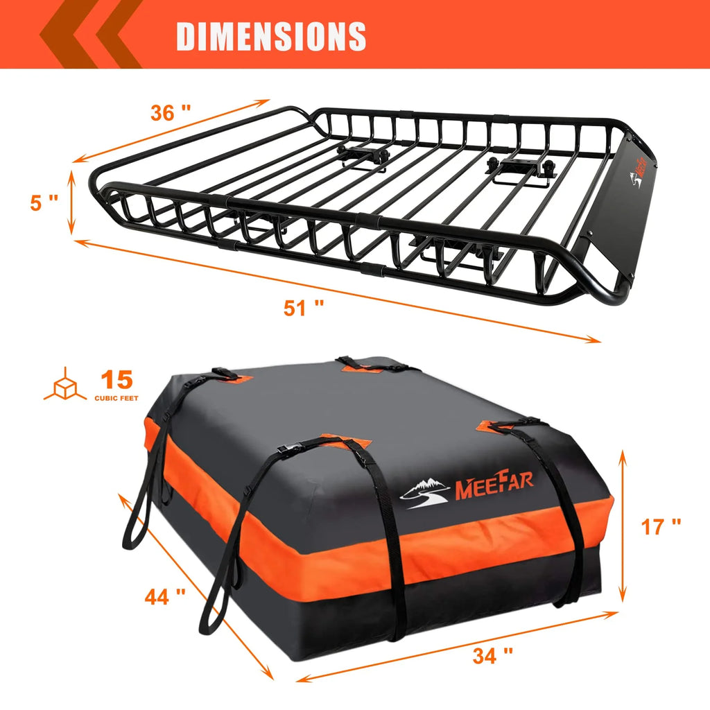 Roof Rack Carrier Basket Universal Rooftop