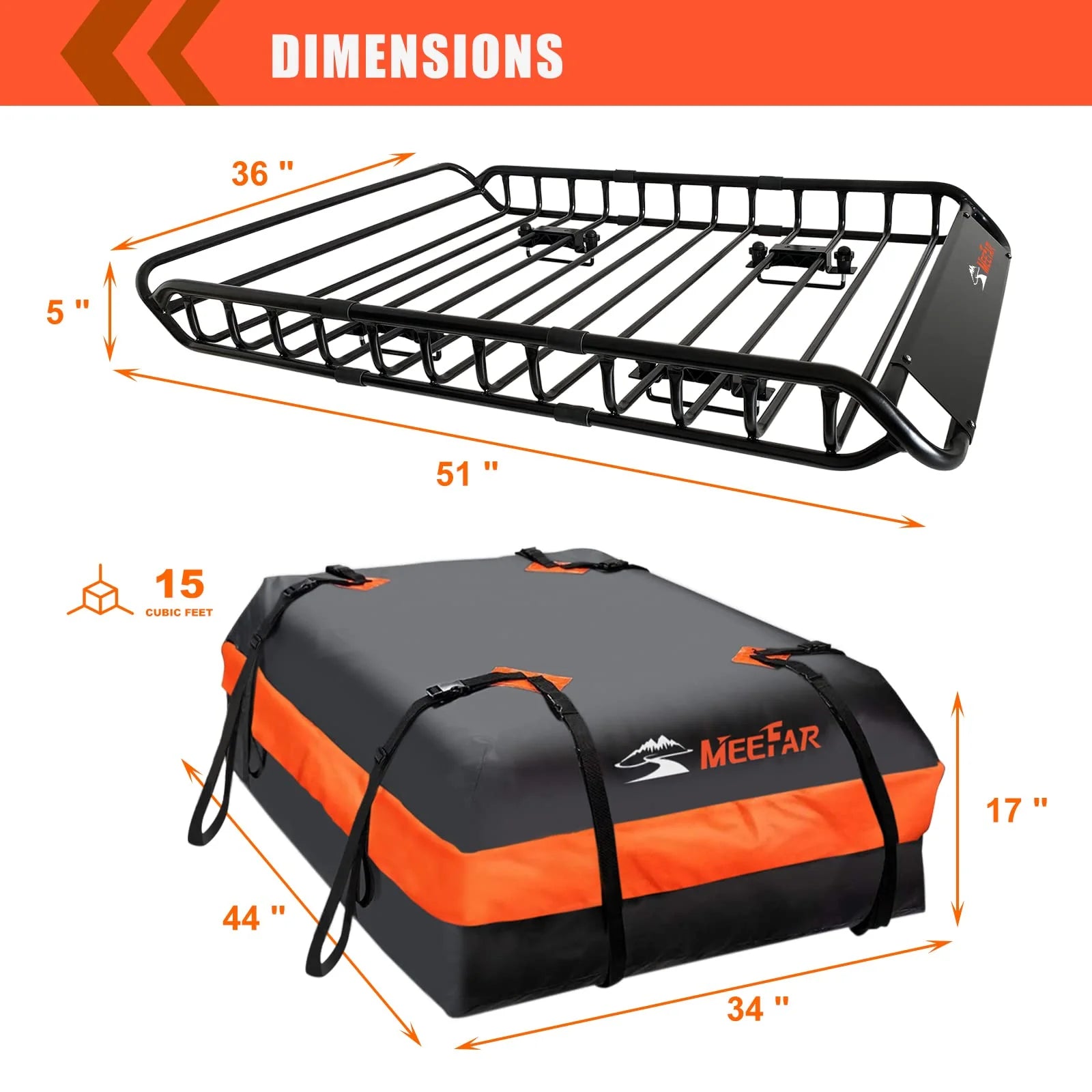 Roof Rack Carrier Basket Universal Rooftop