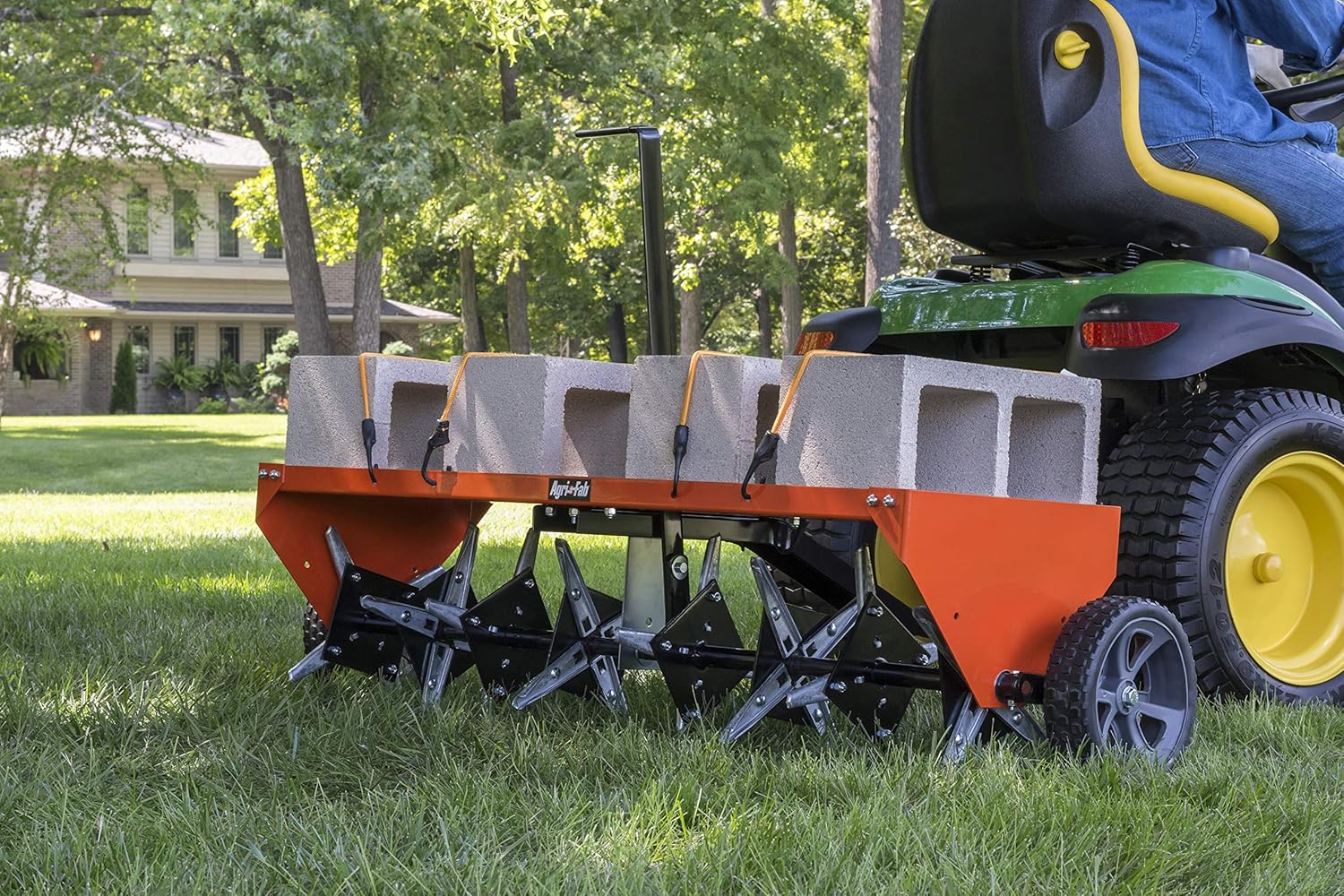48" Tow Behind Lawn Plug Aerator with Universal Hitch; Designed to Pull Behind Lawn & Garden Tractors
