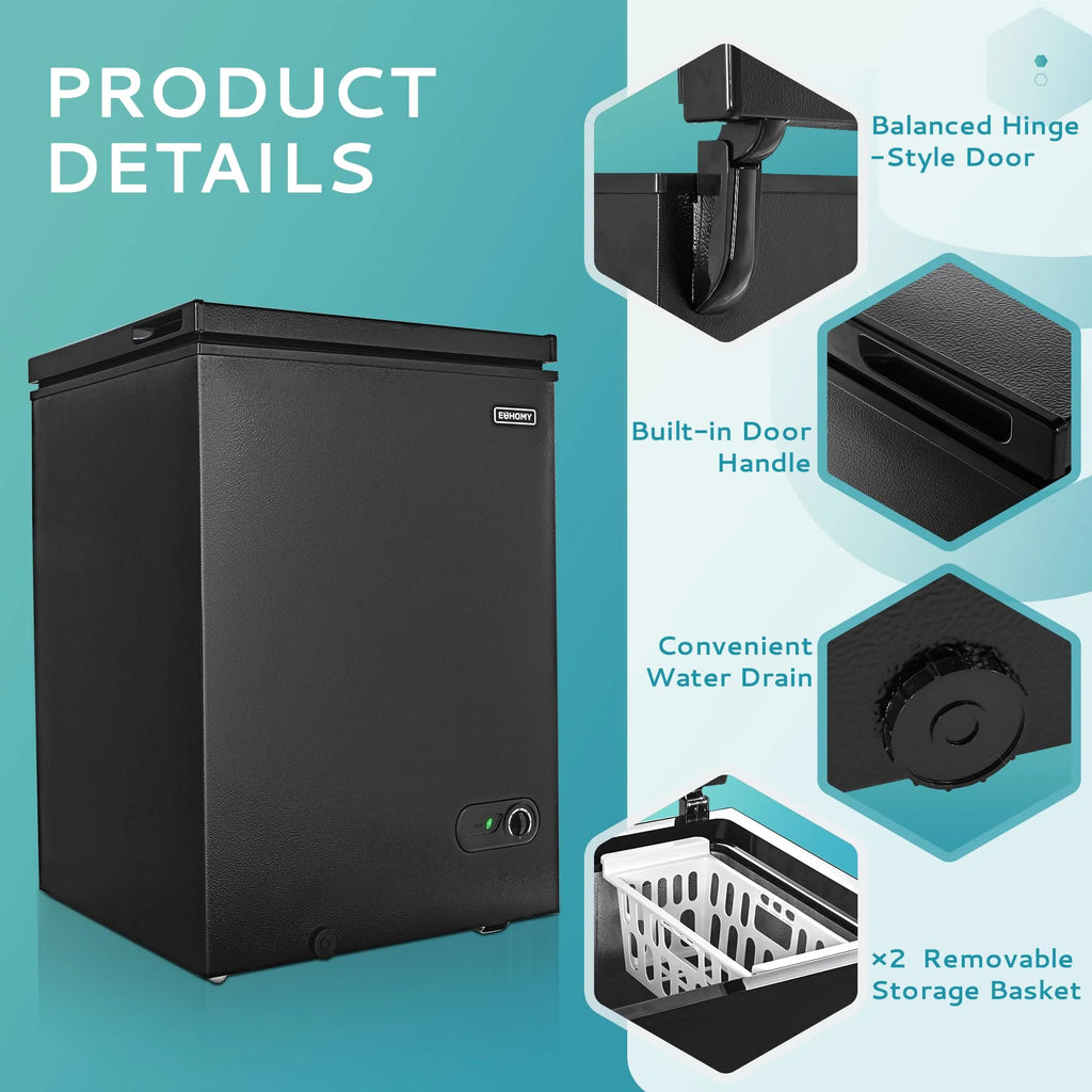 3.5 Cu.Ft Chest Freezer with Removable Basket