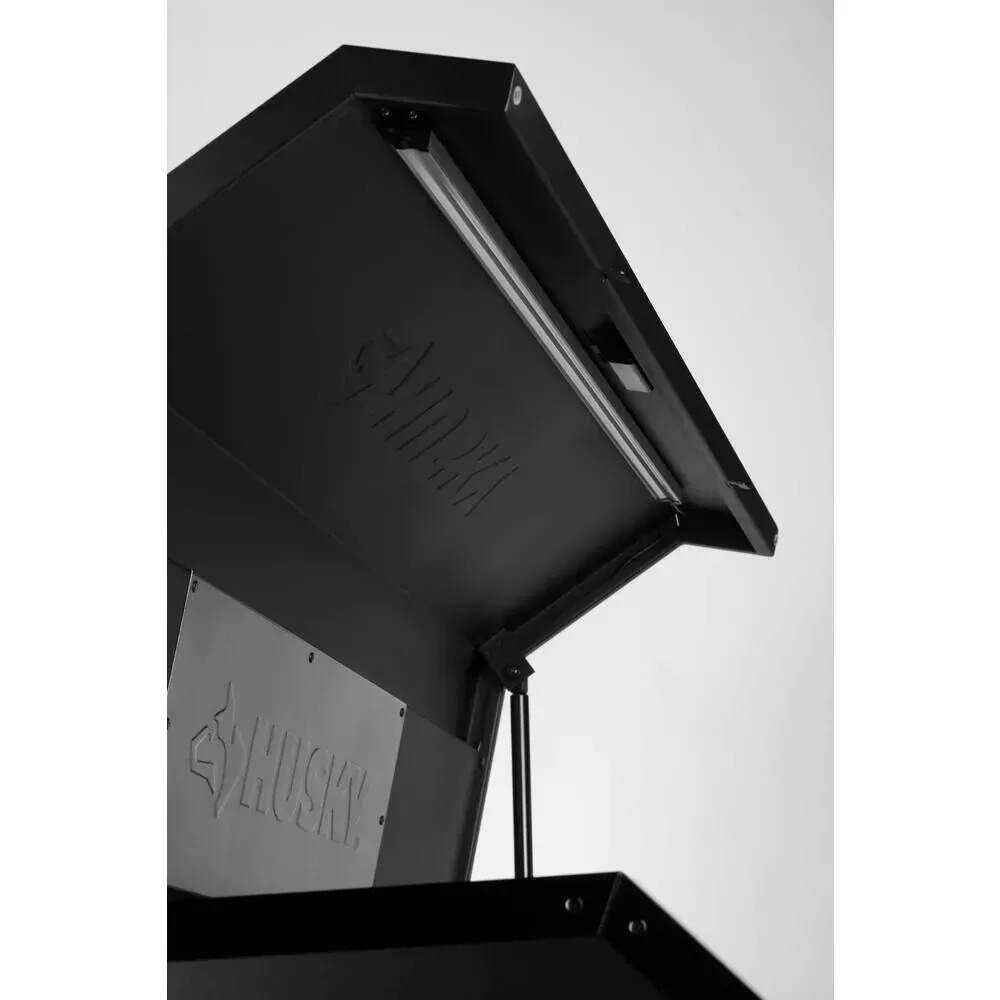 INDUSTRIAL 52 IN. W X 21.5 IN. D 6-DRAWER MATTE BLACK TOP TOOL CHEST WITH PULL-OUT WORK SURFACE AND LED LIGHT