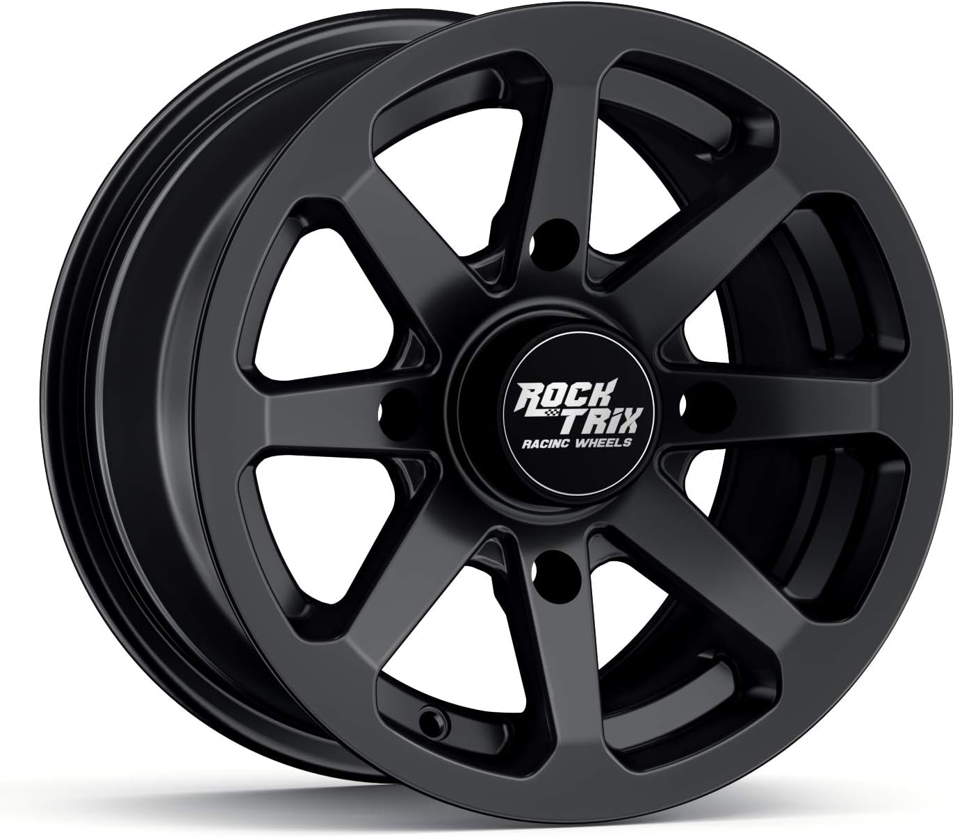 RT102 15in Wheels 15x7 4x137, 4+3 Offset, ATV UTV SxS Rims, Compatible with Can Am Commander Max Defender Max Pro Maverick X3 Maverick Trail, 4/137 Matte Black, Set of 4