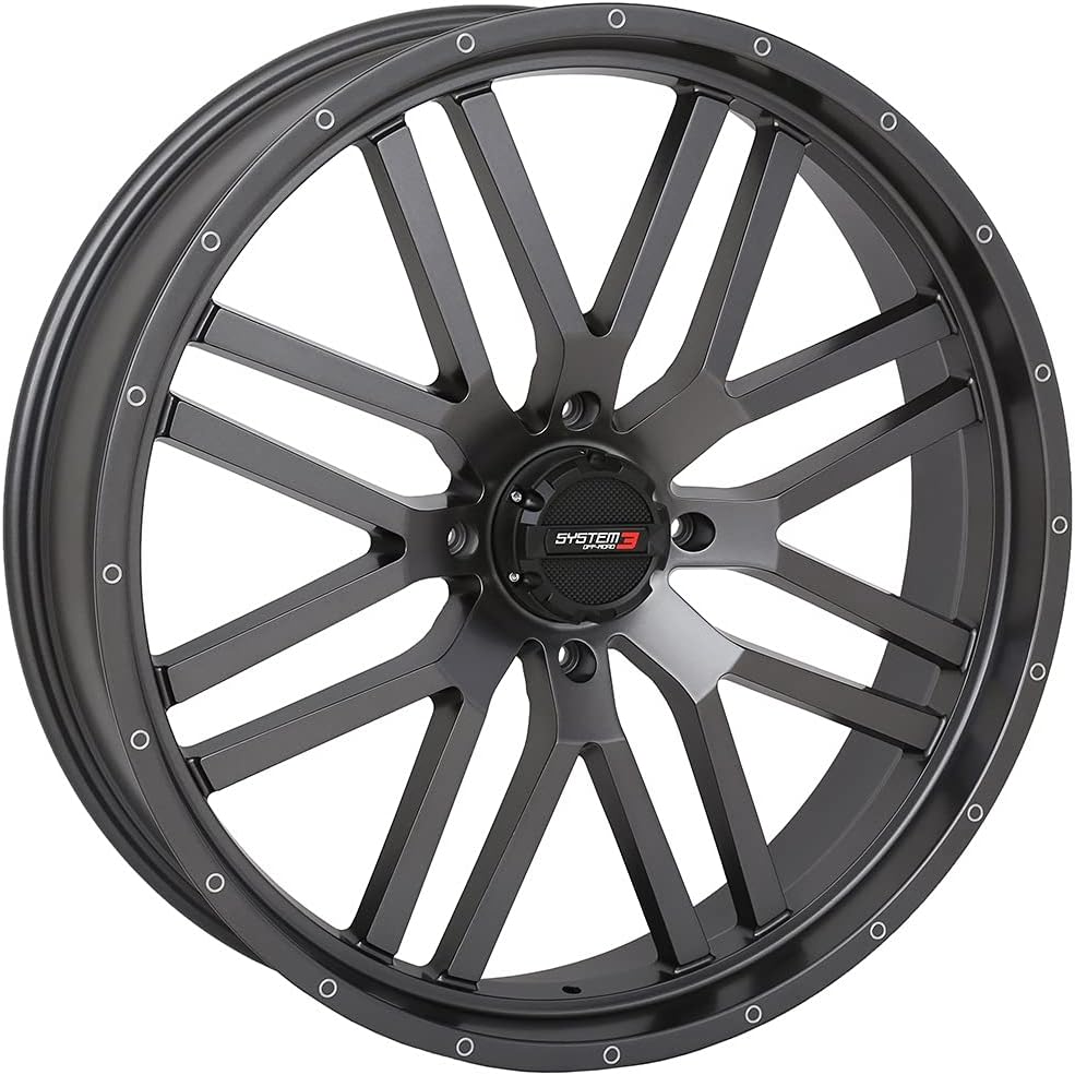 System 3 ST-3 Gunmetal UTV Wheels 22" Polaris RZR 1000 XP/Ranger XP 900/1000