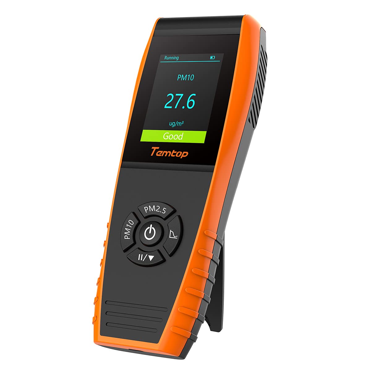 Air Quality Monitor PM2.5 PM10 Particle Counter, Formaldehyde, Temperature, Humidity, TVOC AQI Tester for Indoor/Outdoor Air Pollution Detection w/Data Export