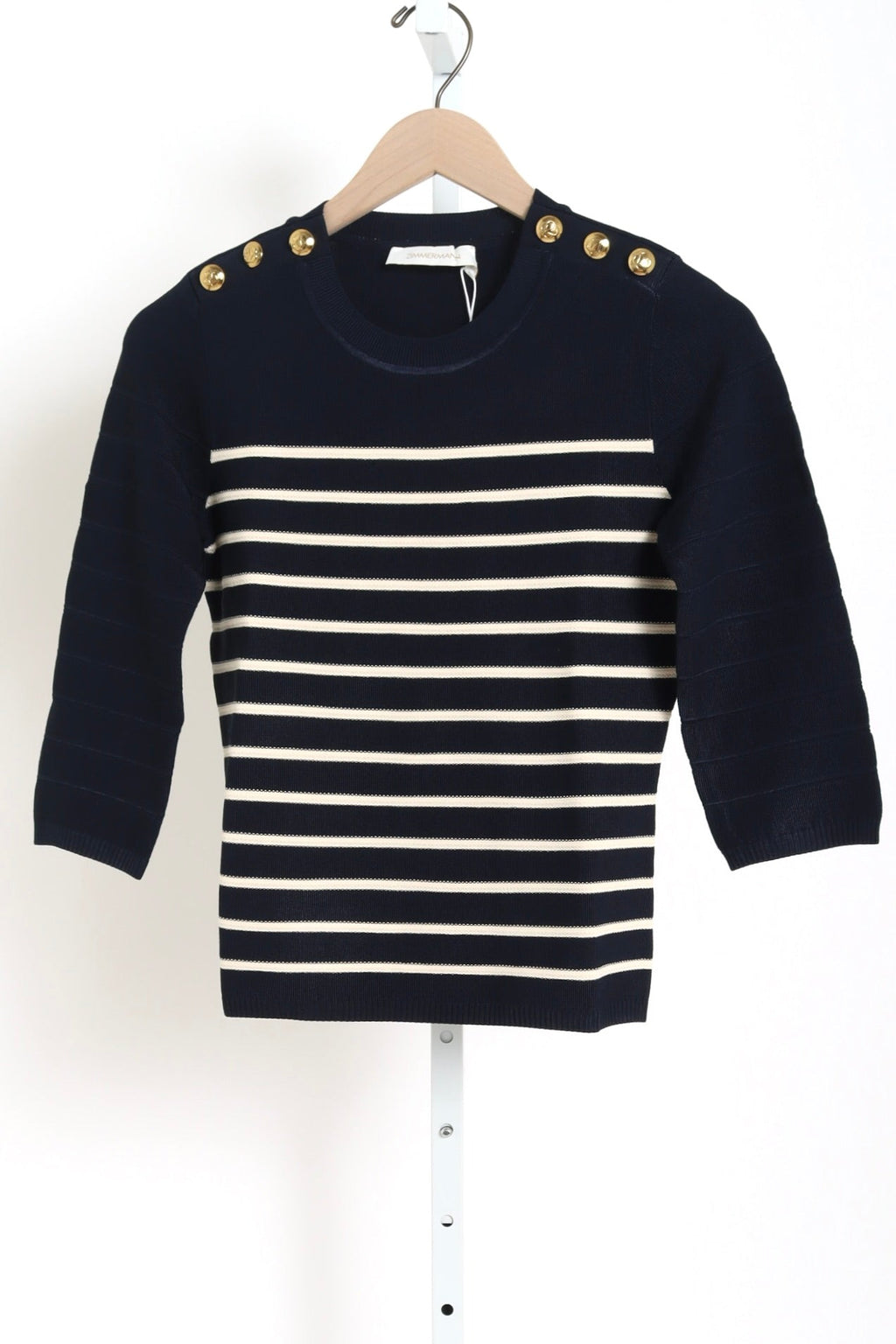 Luna Striped Top - Navy / Cream