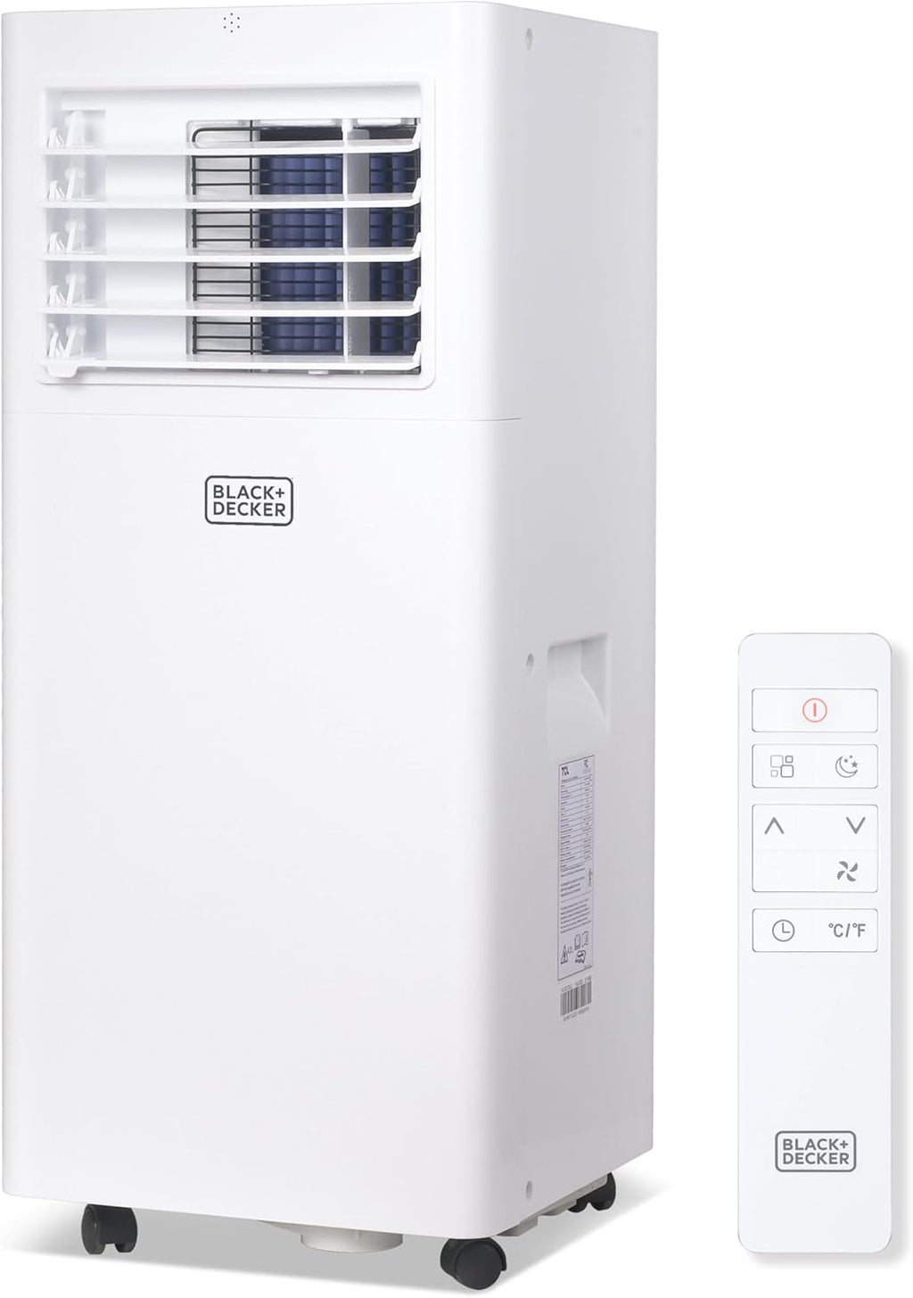 Portable Air Conditioner, 12,000 BTU (8,000 BTU SACC) for Rooms up to 550 Sq. Ft., Portable AC with Follow Me Remote Control and Window Kit, BPACT12WT, White