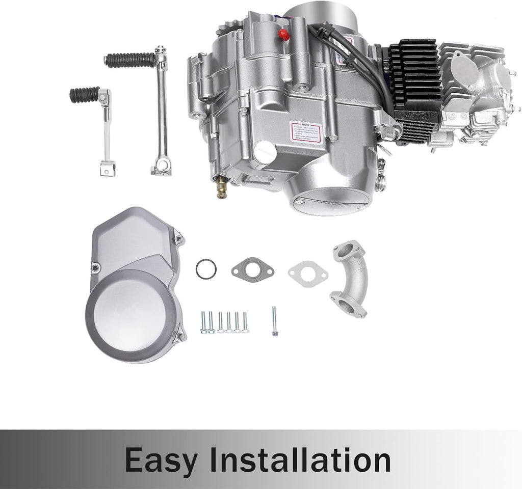 150CC 4 Stroke Engine Motor, Gy6 Single Cylinder Complete Engine Kit for 110cc-150cc Atvs and Go Karts and 11" Long Box Engine Size Scooters High-Flow Oil Pump CVT Carburetor Top Mount