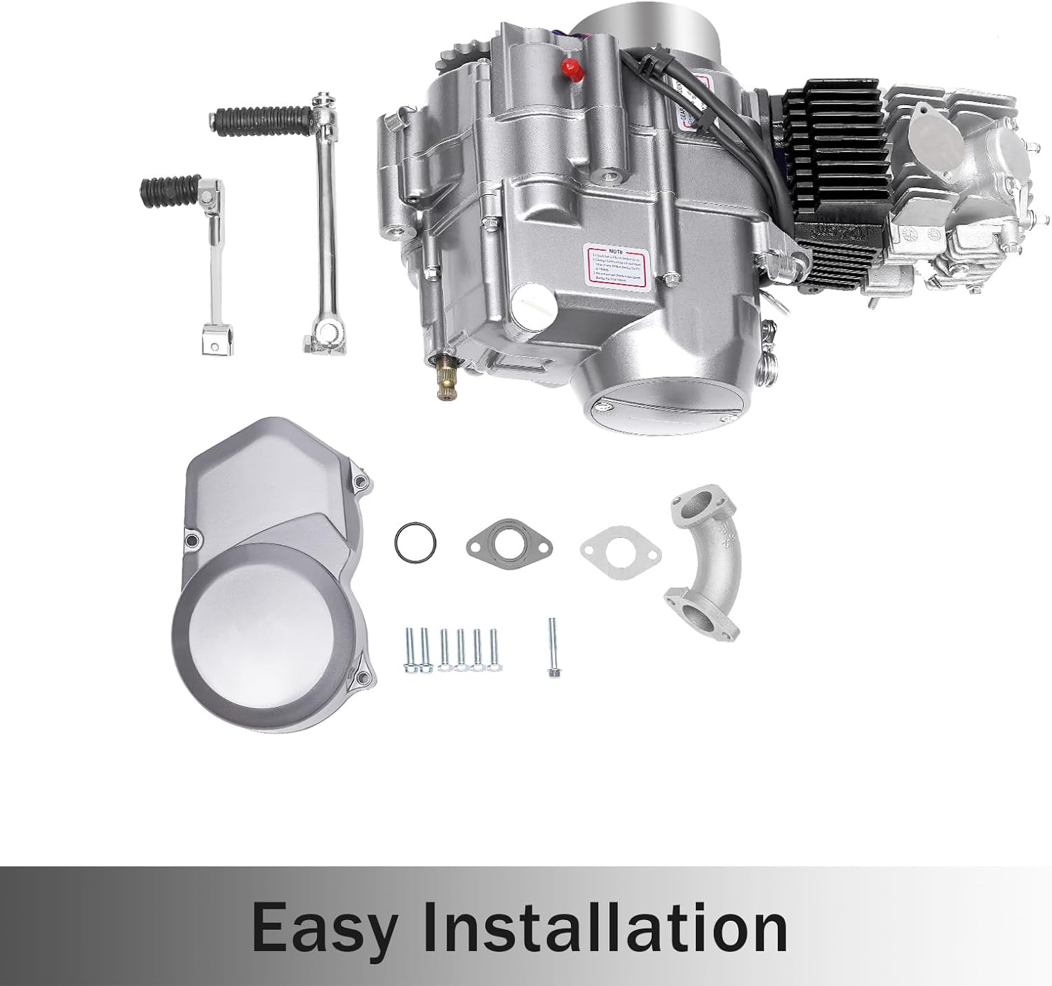 150CC 4 Stroke Engine Motor, Gy6 Single Cylinder Complete Engine Kit for 110cc-150cc Atvs and Go Karts and 11" Long Box Engine Size Scooters High-Flow Oil Pump CVT Carburetor Top Mount