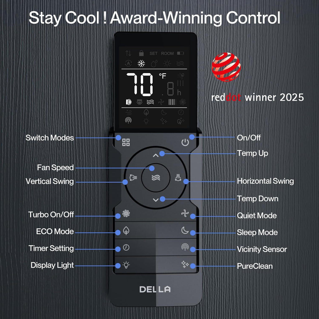 Hyper Heat Lower as -13°F 9,000 BTU WiFi Mini Split,Work with Alexa,Energy Star 115V 23 SEER2,Cools Up to 400 Sq. Ft,Inverter AC with 0.75 Ton Pre-Charged Heat Pump & 16.4ft Installation Kits