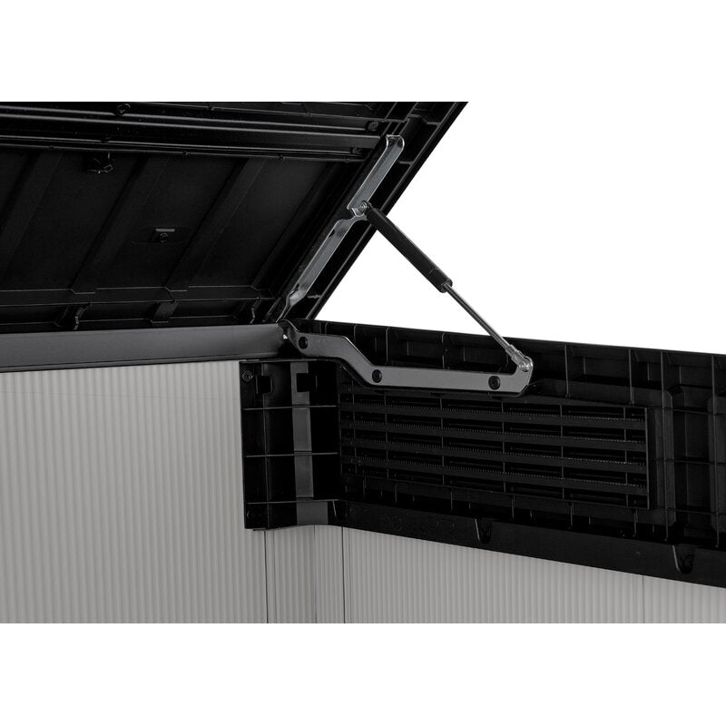 Premier Jumbo 4 ft. 7.5 in. W x 2 ft. 8.3 in. D Resin Horizontal Garbage Shed