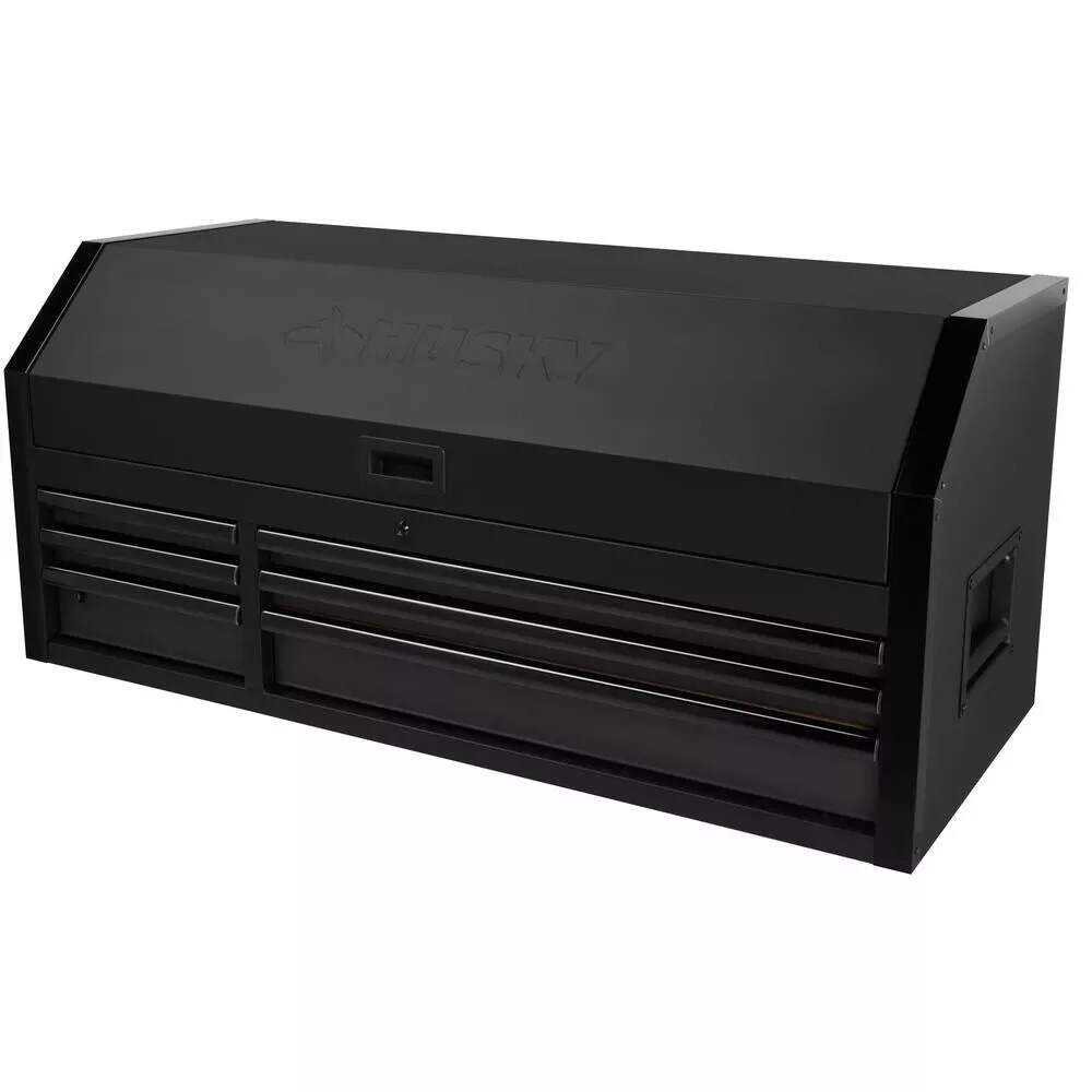 INDUSTRIAL 52 IN. W X 21.5 IN. D 6-DRAWER MATTE BLACK TOP TOOL CHEST WITH PULL-OUT WORK SURFACE AND LED LIGHT