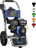 WPX3400 Gas Pressure Washer, 3400 PSI and 2.6 Max GPM, Onboard Soap Tank, Spray Gun and Wand, 5 Nozzle Set, for Cars/Fences/Driveways/Homes/Patios/Furniture